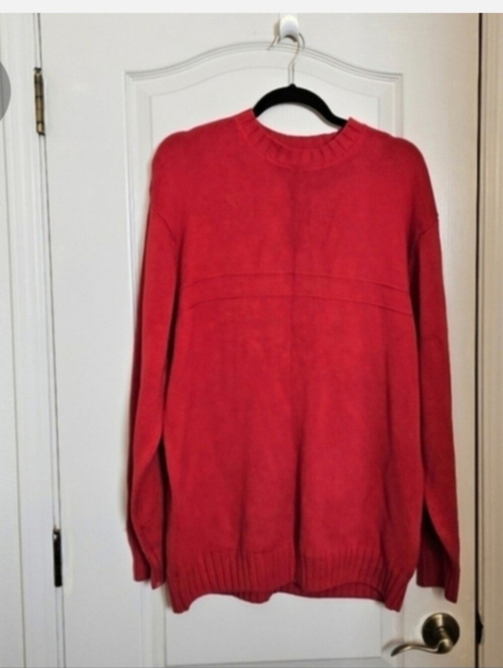 Helly Hansen Red Cotton  Crewneck Sweater Sz L